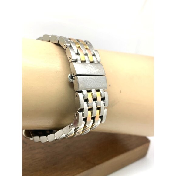 Michele Women's Watch 71-6000 Mother of Pearl Dial Diamond Swiss Quartz Two Tone - Picture 10 of 14